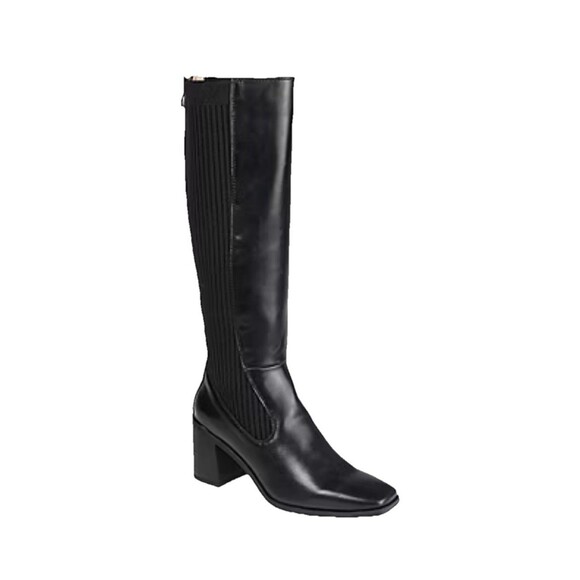 Journee Collection Shoes - Journee Collection Winny Womens Boots 8 Wide Calf Black Square Toe Knee High New